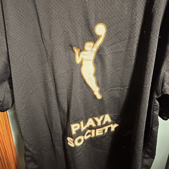 Playa Society Black WNBA Button-Up Jersey - Picture 2 of 3